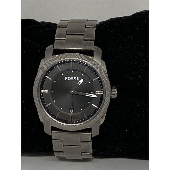 Fossil Machine FS4774 Men's Stainless Steel Analog Black Dial Quartz Watch LJ387 - Picture 3 of 12